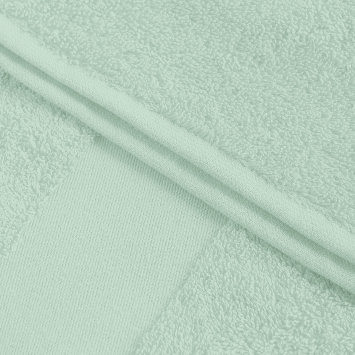 Classic Frottierhandtuch in Light Jade, Nahaufnahme des Frottiers zum Besticken mit Logo