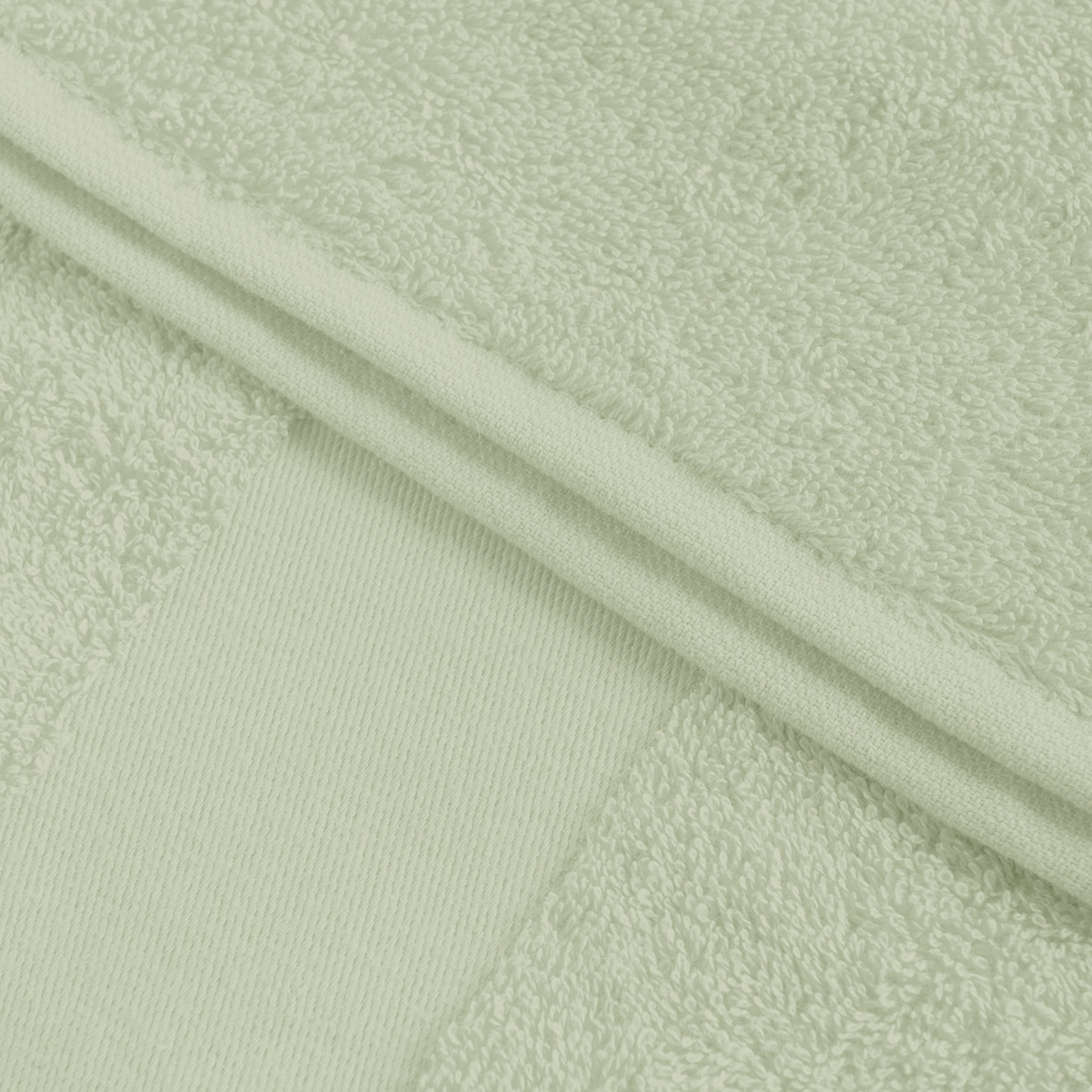 Classic Frottierhandtuch in Sage, Nahaufnahme des Frottiers zum Besticken mit Logo